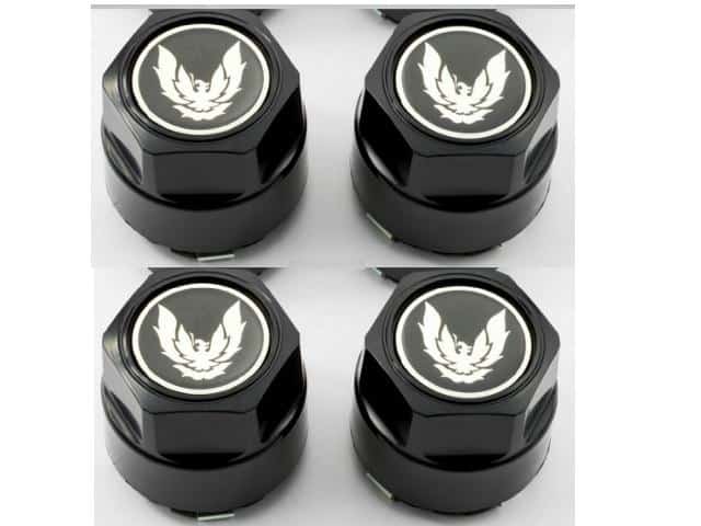 Wheel Cap Set: 80's Firebird TA Black w/ Silver Bird (4)